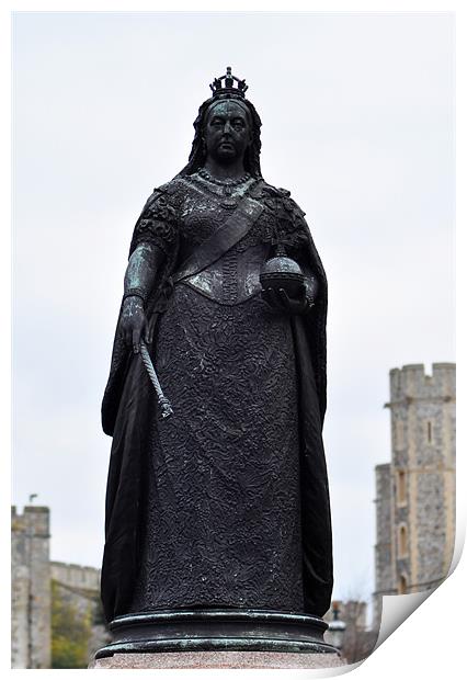 Statue of Queen Victoria Print by Chris Day