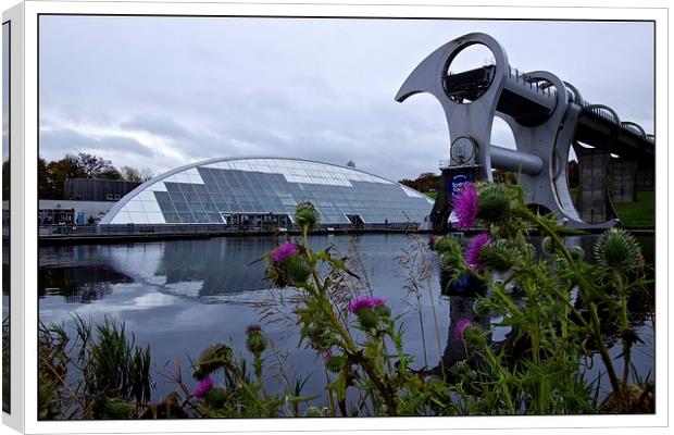  Thistle be the Falkirk wheel then Canvas Print by jane dickie