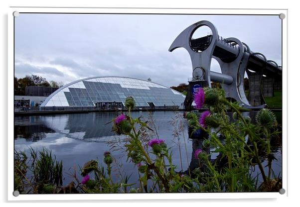  Thistle be the Falkirk wheel then Acrylic by jane dickie