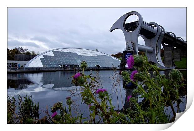  Thistle be the Falkirk wheel then Print by jane dickie