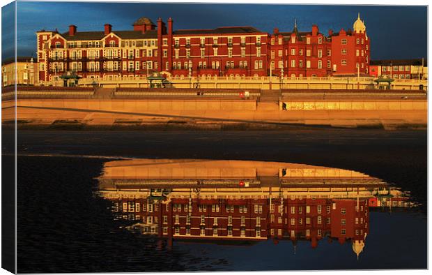  Grand Metropole Hotel Blackpool Reflection Canvas Print by David Chennell