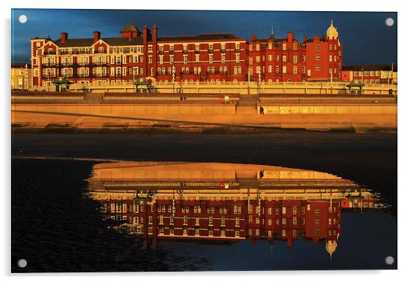  Grand Metropole Hotel Blackpool Reflection Acrylic by David Chennell