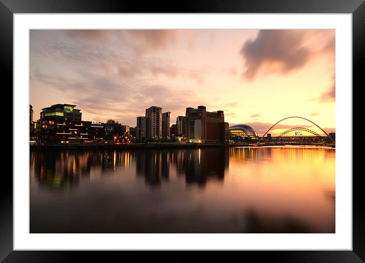 Sunset on the Tyne Framed Mounted Print by Toon Photography