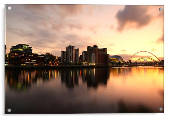  Sunset on the Tyne Acrylic by Toon Photography