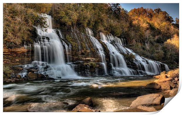 Twin Falls, Rock Island State Park, Warren Co, TN Print by Nataliya Dubrovskaya
