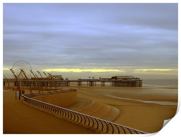 Central Pier Print by Victor Burnside