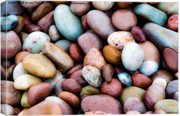  Wet Pebbles Canvas Print by Martin Parratt