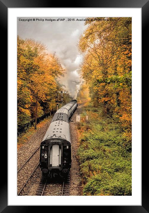  Autumn Steam Framed Mounted Print by Philip Hodges aFIAP ,