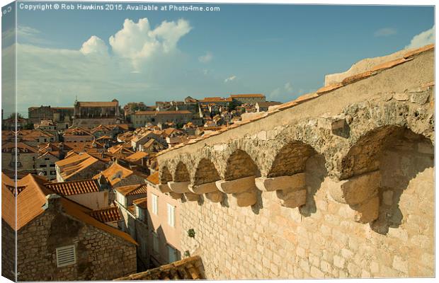  Rooftops of Dubrovnik  Canvas Print by Rob Hawkins