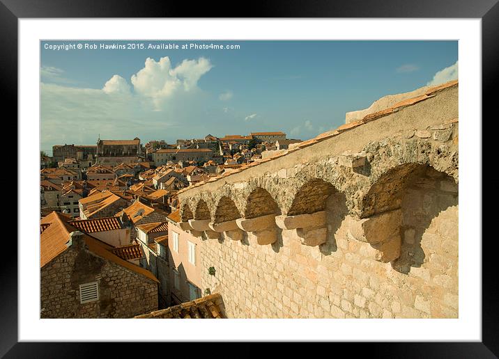  Rooftops of Dubrovnik  Framed Mounted Print by Rob Hawkins