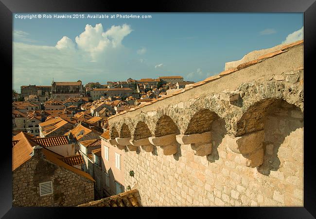  Rooftops of Dubrovnik  Framed Print by Rob Hawkins