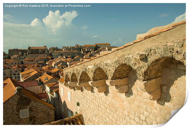  Rooftops of Dubrovnik  Print by Rob Hawkins
