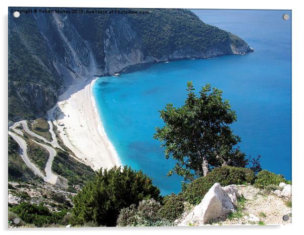  Captain Corelli's Beach, Kefalonia Acrylic by Robert Murray