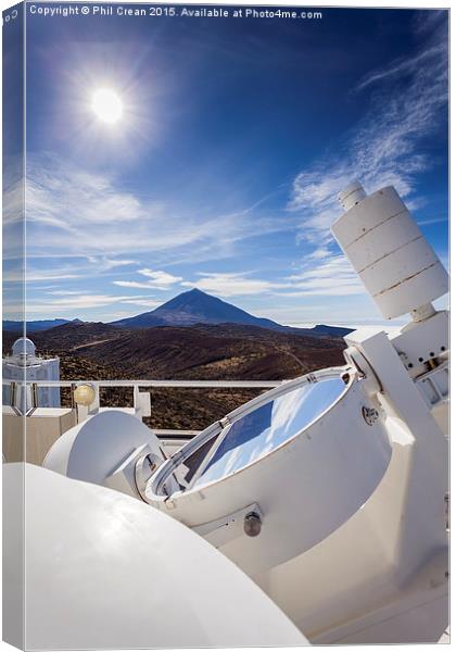  Solar telescope mirror, astrophysics center, Tene Canvas Print by Phil Crean