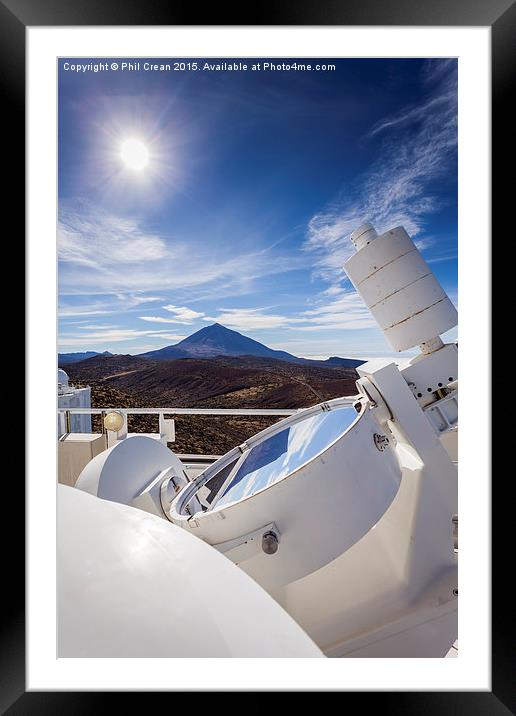  Solar telescope mirror, astrophysics center, Tene Framed Mounted Print by Phil Crean