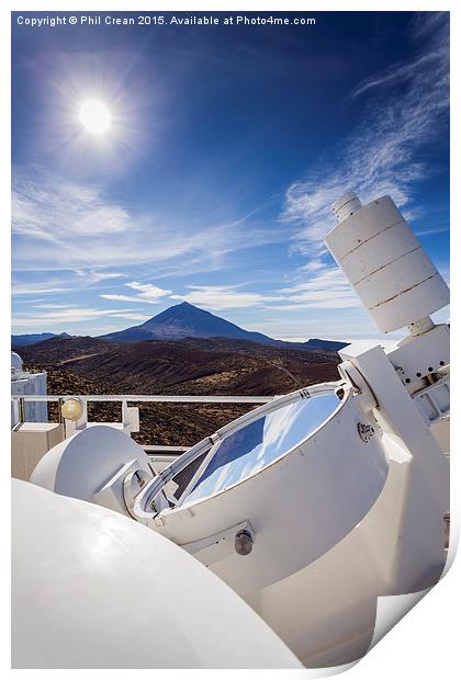  Solar telescope mirror, astrophysics center, Tene Print by Phil Crean