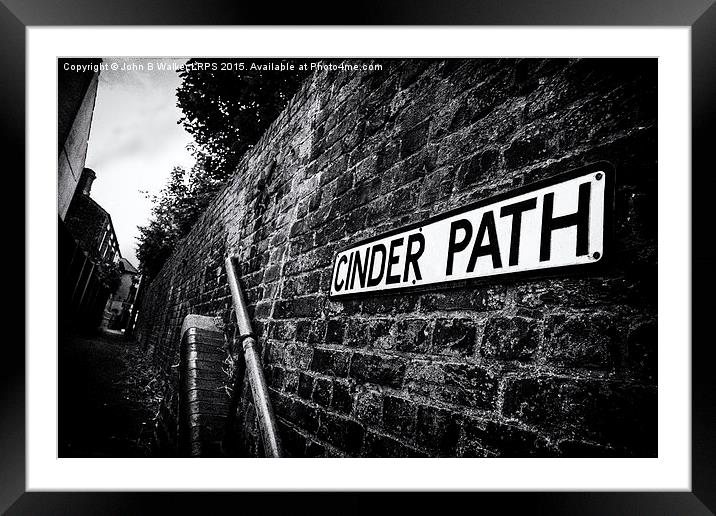  The Cinder Path Framed Mounted Print by John B Walker LRPS