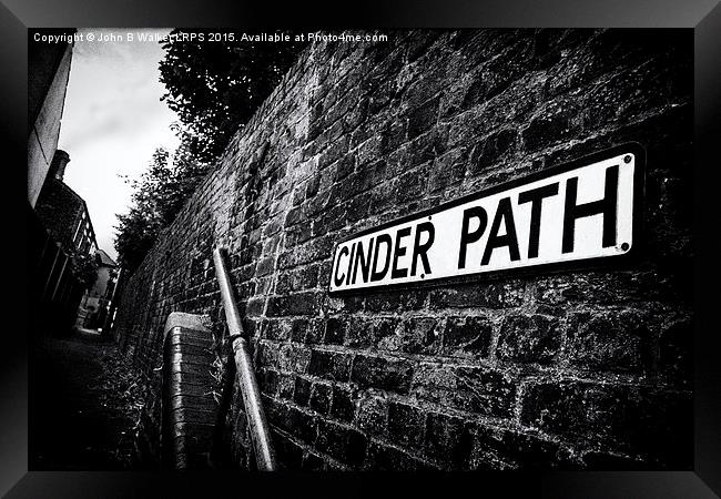  The Cinder Path Framed Print by John B Walker LRPS