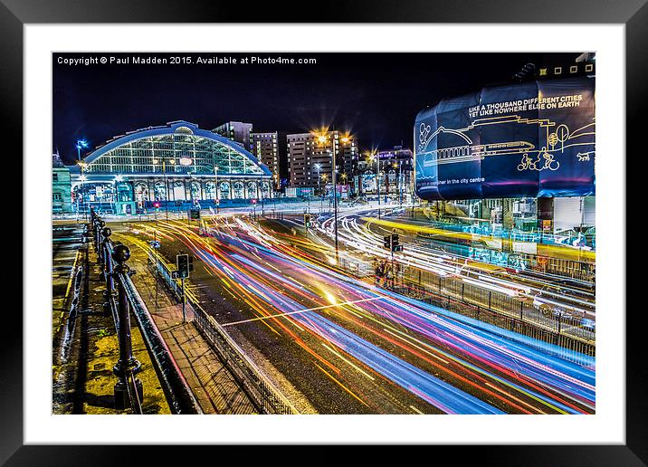 Lime Street Lights Alive Framed Mounted Print by Paul Madden