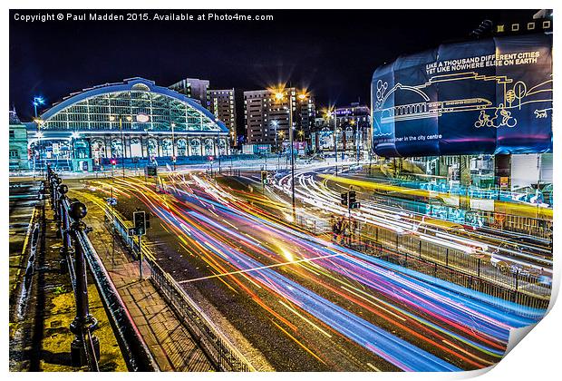 Lime Street Lights Alive Print by Paul Madden