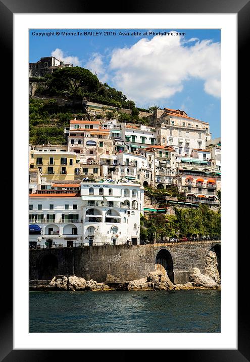  Amalfi Hillside Framed Mounted Print by Michelle BAILEY