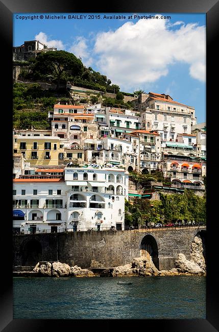  Amalfi Hillside Framed Print by Michelle BAILEY