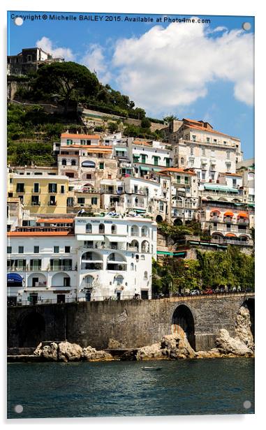  Amalfi Hillside Acrylic by Michelle BAILEY