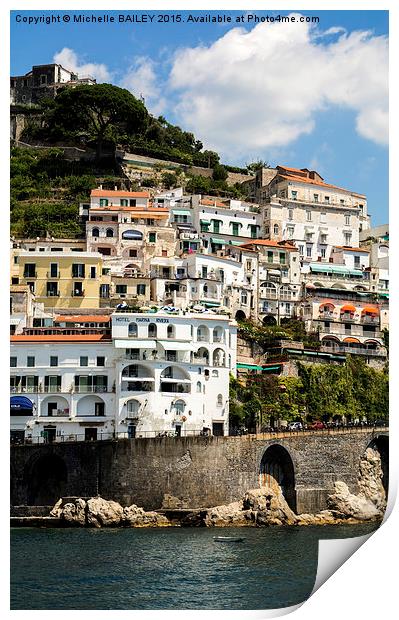  Amalfi Hillside Print by Michelle BAILEY