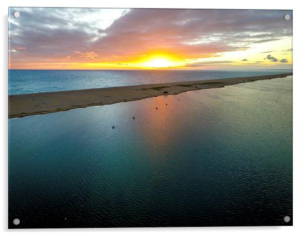  Sunset at Chesil Beach Acrylic by Andrew McGivern