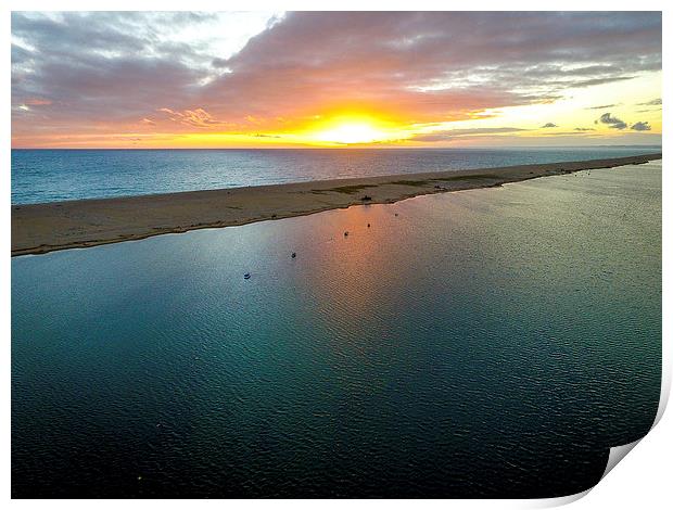  Sunset at Chesil Beach Print by Andrew McGivern