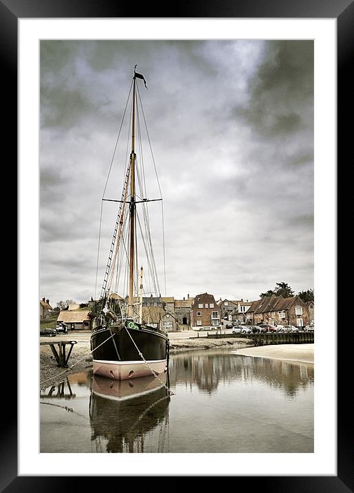 Juno, moored at Blakeney Framed Mounted Print by Stephen Mole