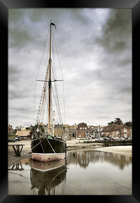 Juno, moored at Blakeney Framed Print by Stephen Mole