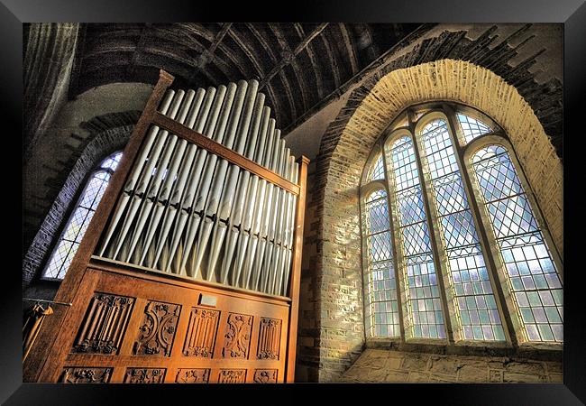 Church Organ Pipes Framed Print by Mike Gorton