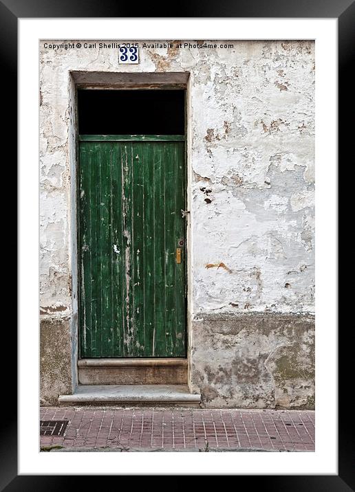 Front door  Framed Mounted Print by Carl Shellis