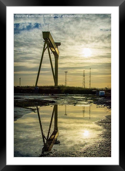  Industrial Autumn Reflection Framed Mounted Print by Peter Lennon