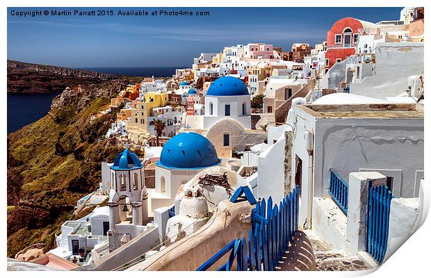 Oia, Santorini Print by Martin Parratt