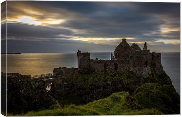  Sea View Dunluce Castle Antrim, Ireland Canvas Print by Chris Curry