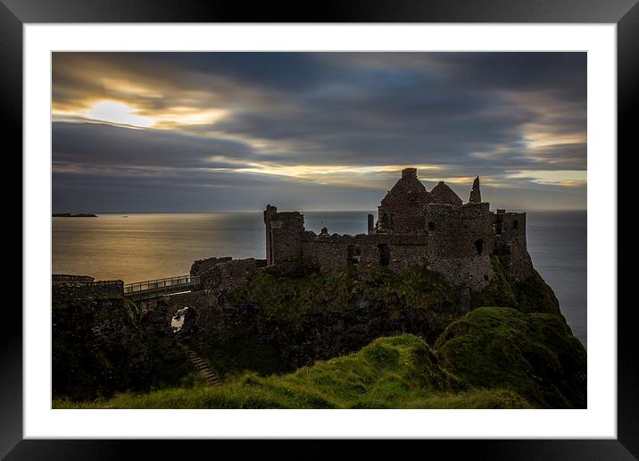  Sea View Dunluce Castle Antrim, Ireland Framed Mounted Print by Chris Curry