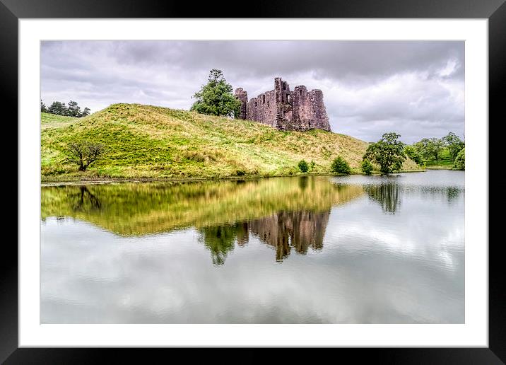 Morton Castle  Framed Mounted Print by Valerie Paterson