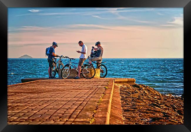 Beach Pit Stop  Framed Print by Valerie Paterson