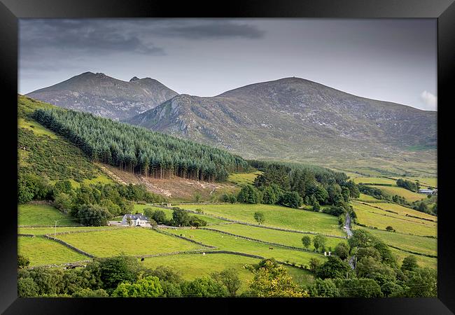  Ireland deep in the Mourne Mountains  Framed Print by Chris Curry