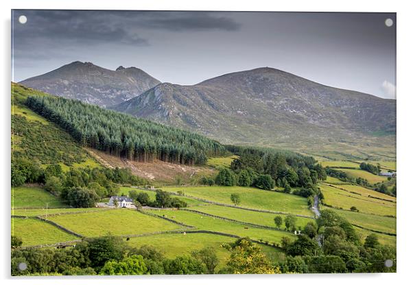  Ireland deep in the Mourne Mountains  Acrylic by Chris Curry