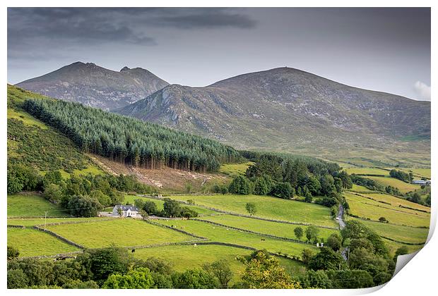  Ireland deep in the Mourne Mountains  Print by Chris Curry