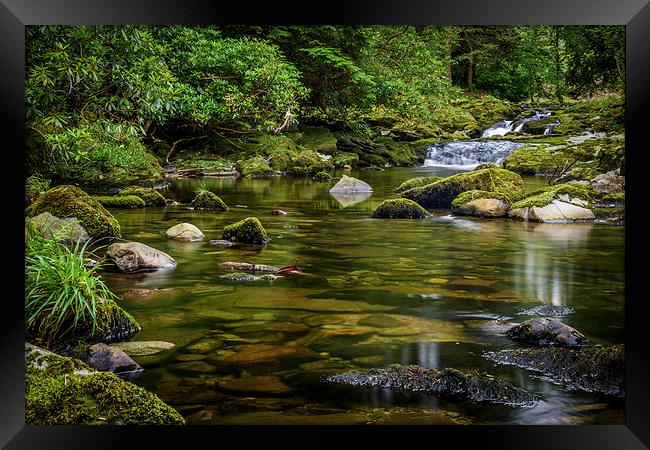  Mournes Shimna River Tollymore Forest Framed Print by Chris Curry