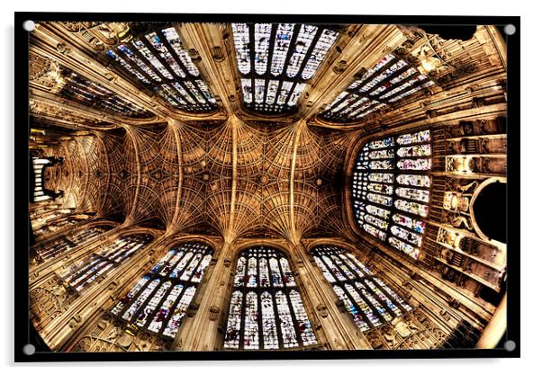  Ceiling Kings college chapel  Acrylic by David Portwain