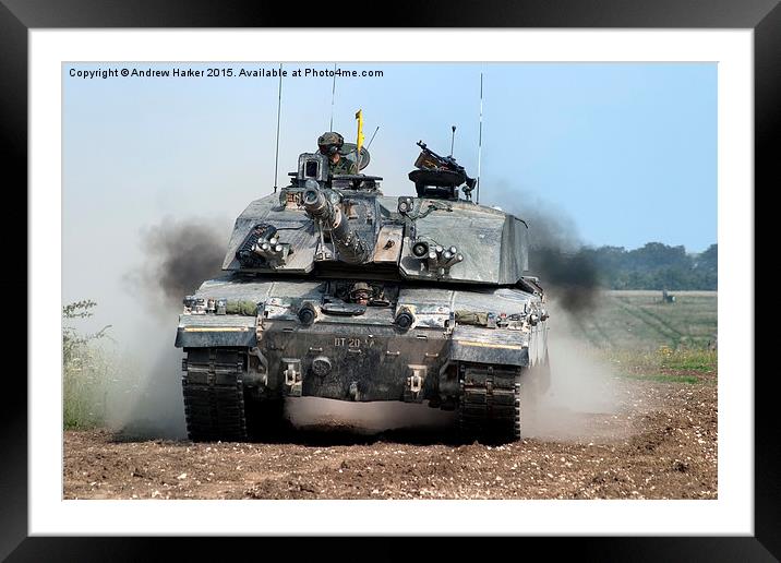 British Army Challenger 2  Main Battle Tank (MBT)  Framed Mounted Print by Andrew Harker