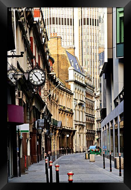 London street Framed Print by ELENA ELISSEEVA