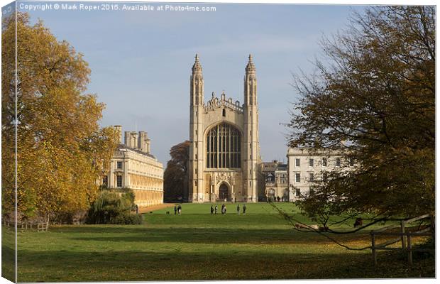 Kings College Chapel Canvas Print by Mark Roper