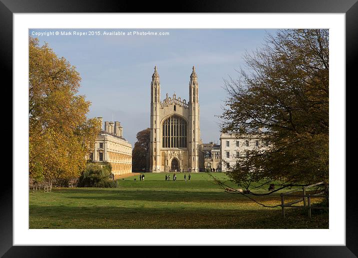 Kings College Chapel Framed Mounted Print by Mark Roper