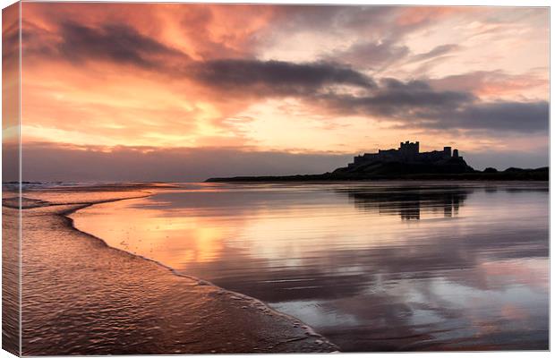  Bamburgh Sunrise Canvas Print by Northeast Images
